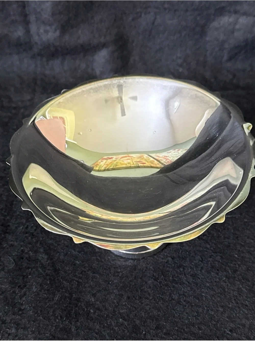 Oneida Silver Plate Pedestal Compote or Candy Dish Bowl Vintage Scalloped Edge